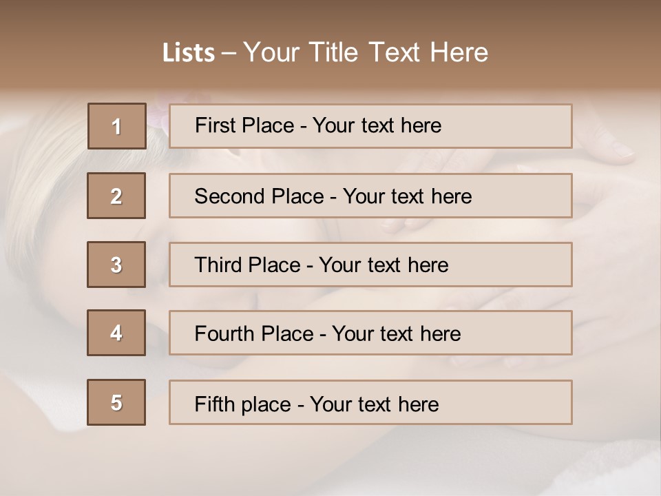 Woman Blond Hair Back Massage PowerPoint Template