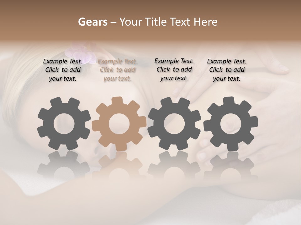 Woman Blond Hair Back Massage PowerPoint Template