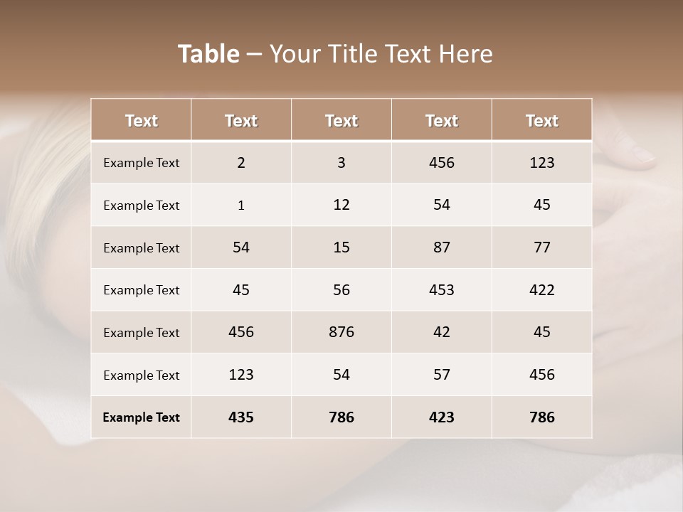 Woman Blond Hair Back Massage PowerPoint Template