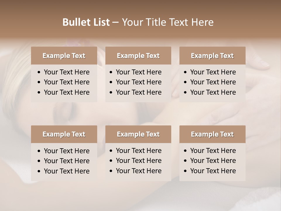 Woman Blond Hair Back Massage PowerPoint Template