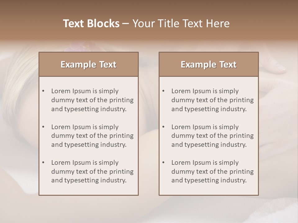 Woman Blond Hair Back Massage PowerPoint Template