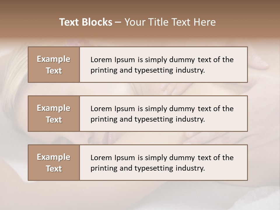 Woman Blond Hair Back Massage PowerPoint Template