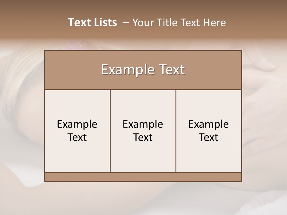Woman Blond Hair Back Massage PowerPoint Template