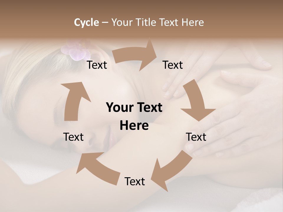 Woman Blond Hair Back Massage PowerPoint Template