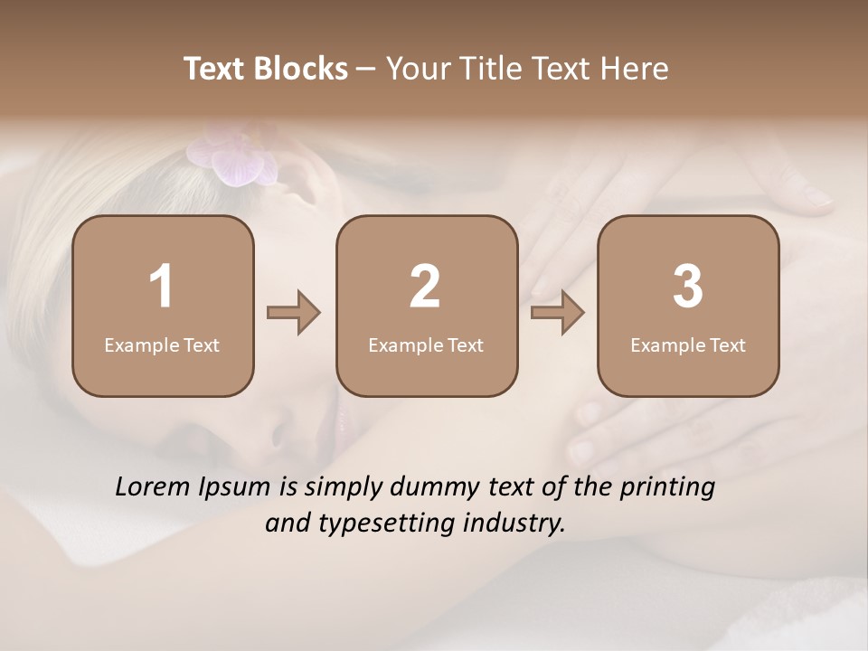 Woman Blond Hair Back Massage PowerPoint Template