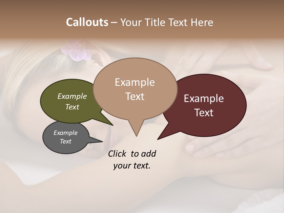 Woman Blond Hair Back Massage PowerPoint Template