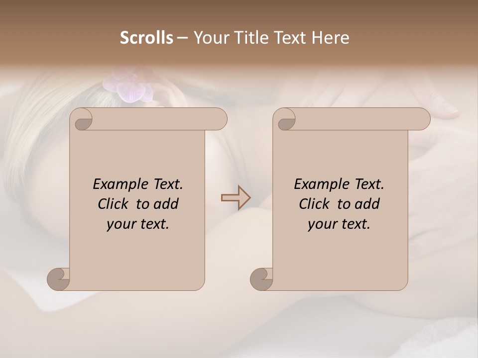 Woman Blond Hair Back Massage PowerPoint Template