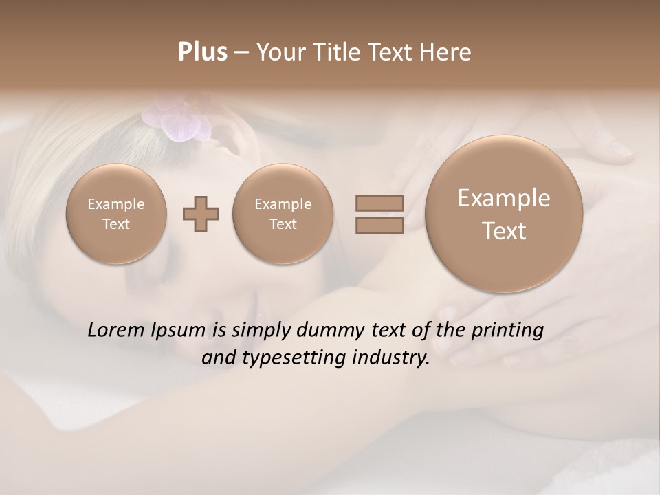 Woman Blond Hair Back Massage PowerPoint Template