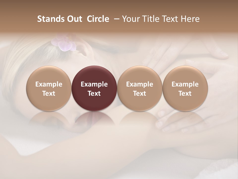 Woman Blond Hair Back Massage PowerPoint Template