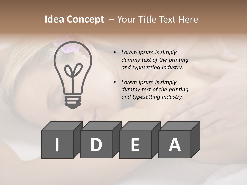 Woman Blond Hair Back Massage PowerPoint Template