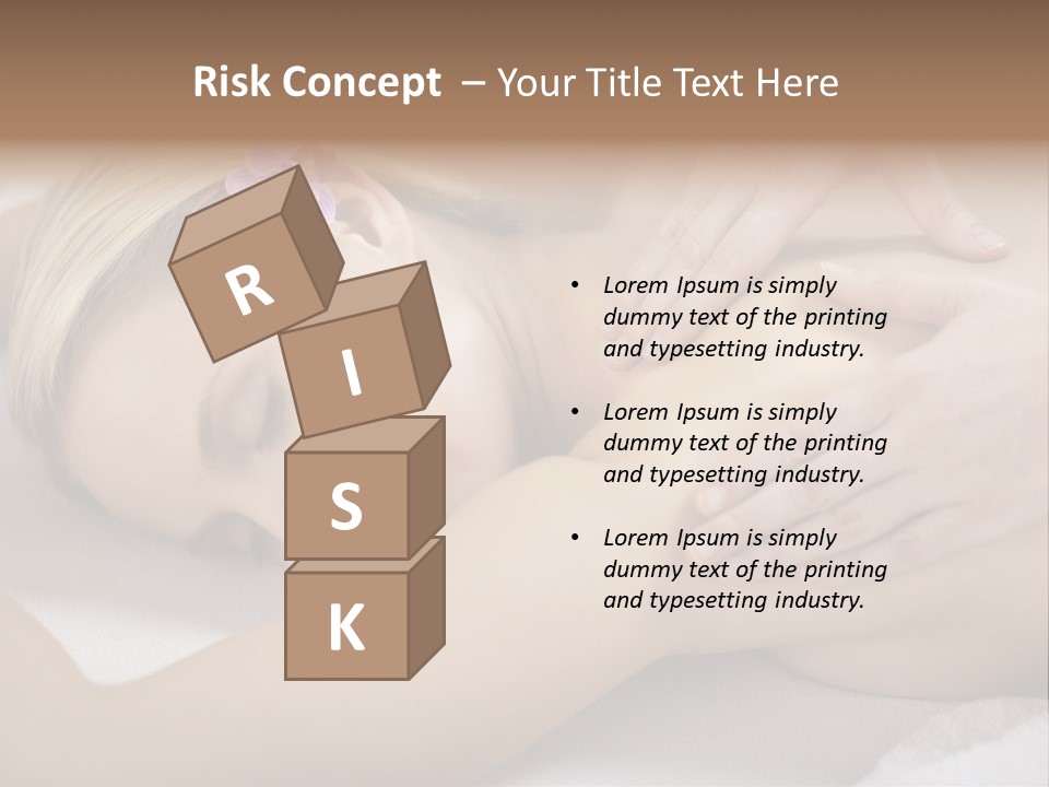 Woman Blond Hair Back Massage PowerPoint Template