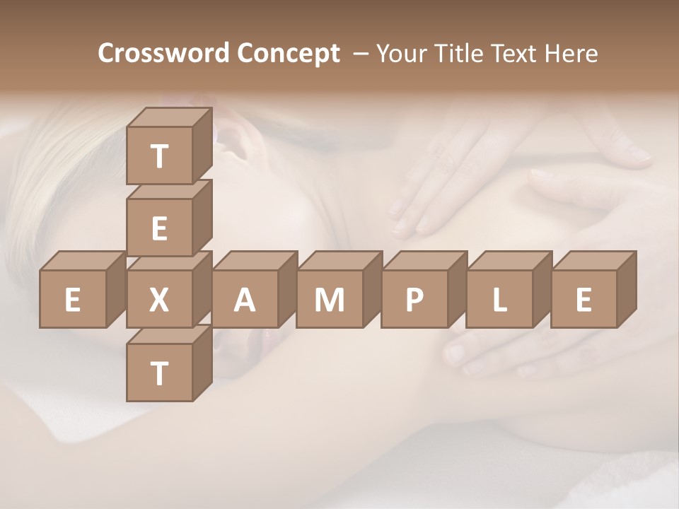 Woman Blond Hair Back Massage PowerPoint Template