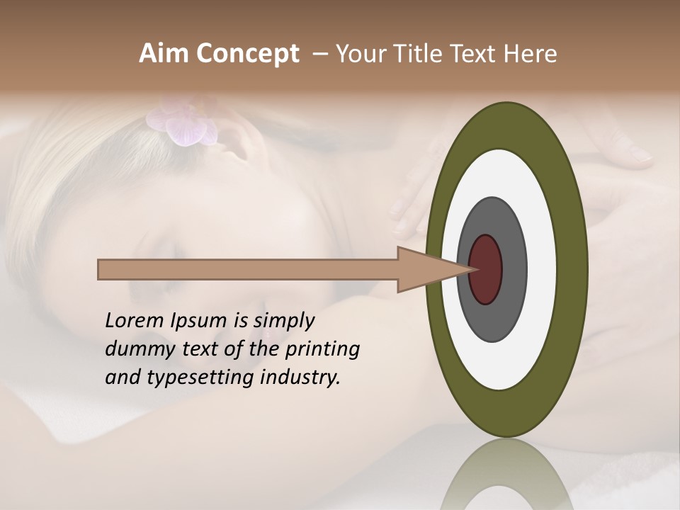 Woman Blond Hair Back Massage PowerPoint Template