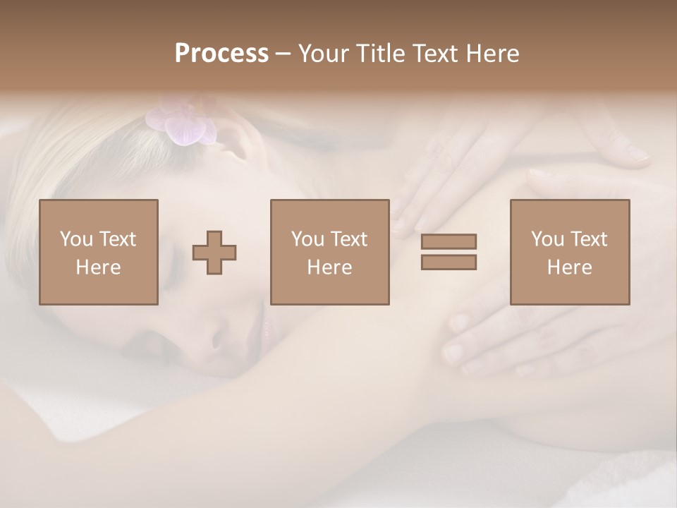 Woman Blond Hair Back Massage PowerPoint Template