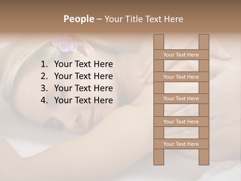 Woman Blond Hair Back Massage PowerPoint Template