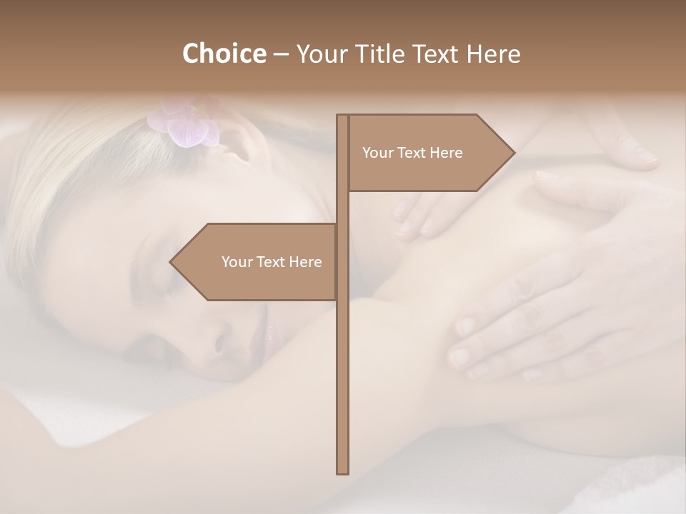 Woman Blond Hair Back Massage PowerPoint Template