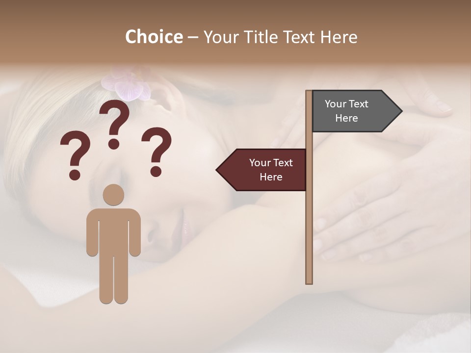 Woman Blond Hair Back Massage PowerPoint Template