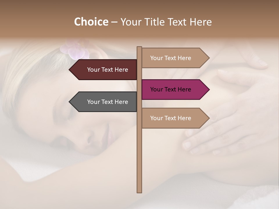 Woman Blond Hair Back Massage PowerPoint Template