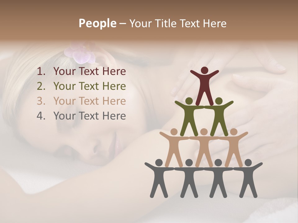 Woman Blond Hair Back Massage PowerPoint Template