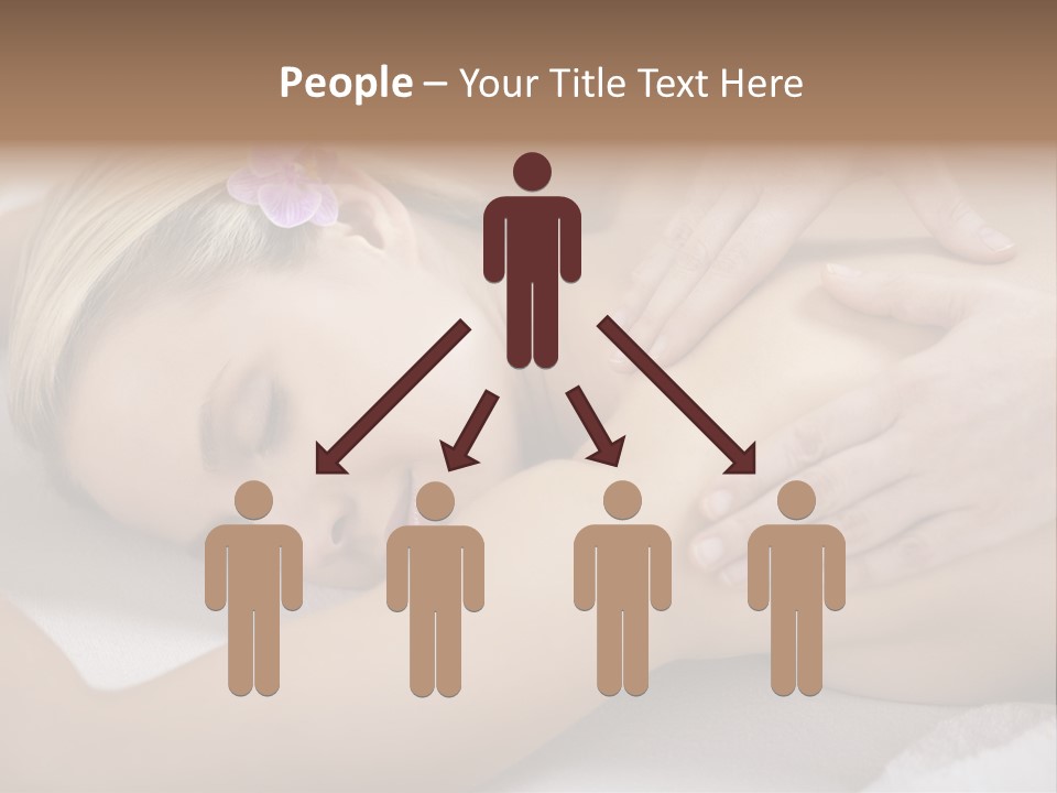 Woman Blond Hair Back Massage PowerPoint Template