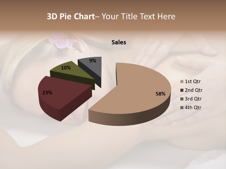 Woman Blond Hair Back Massage PowerPoint Template