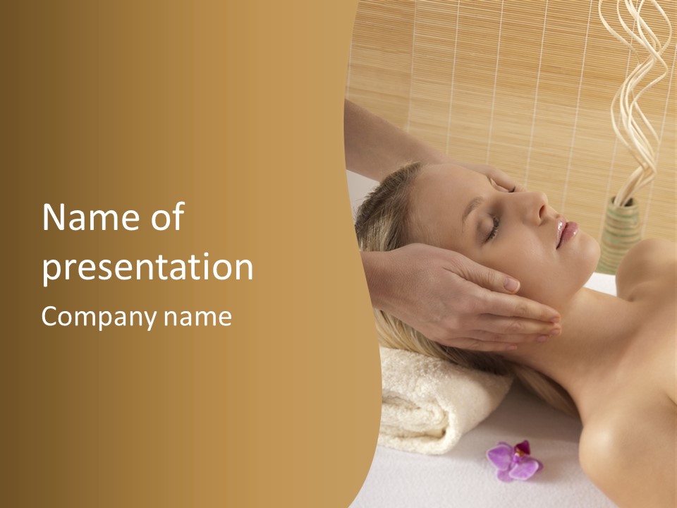 Health Spa Massage People PowerPoint Template