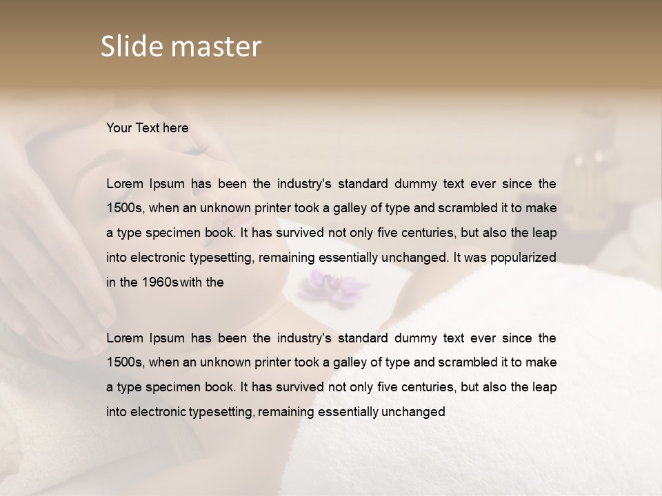 Home One Young Woman Ol Beauty Treatment PowerPoint Template