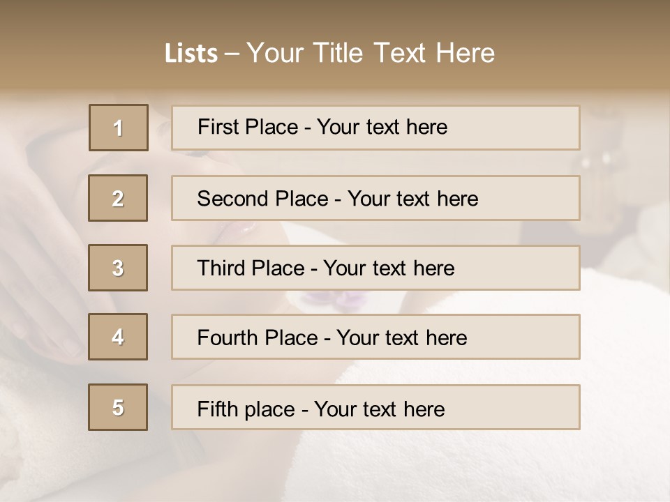 Home One Young Woman Ol Beauty Treatment PowerPoint Template