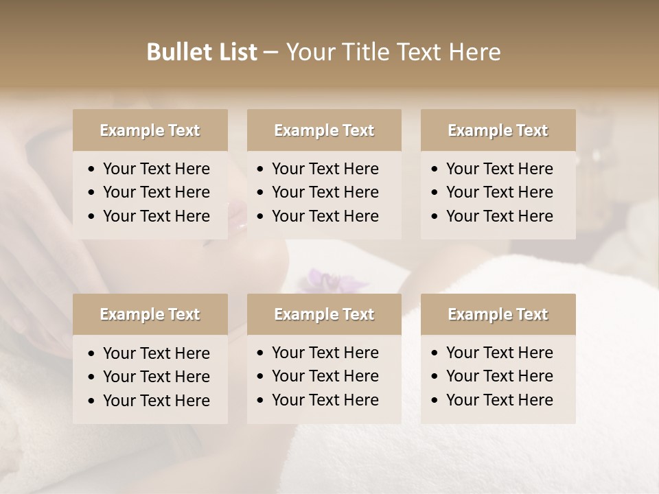 Home One Young Woman Ol Beauty Treatment PowerPoint Template