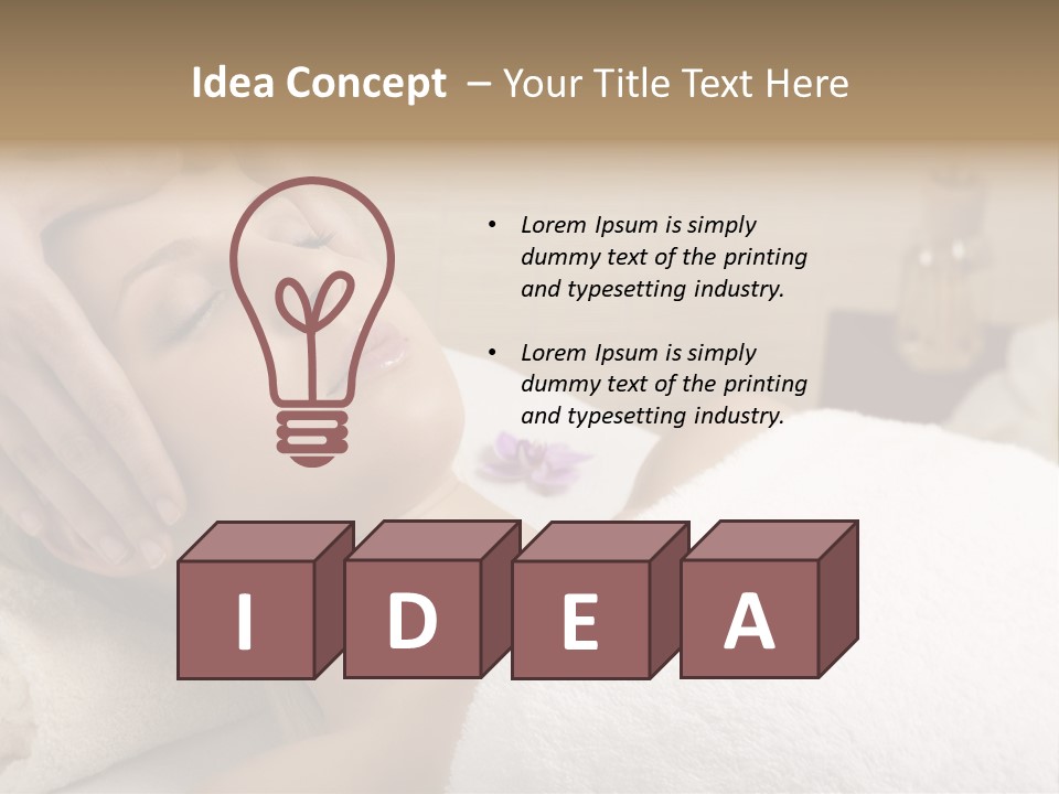 Home One Young Woman Ol Beauty Treatment PowerPoint Template