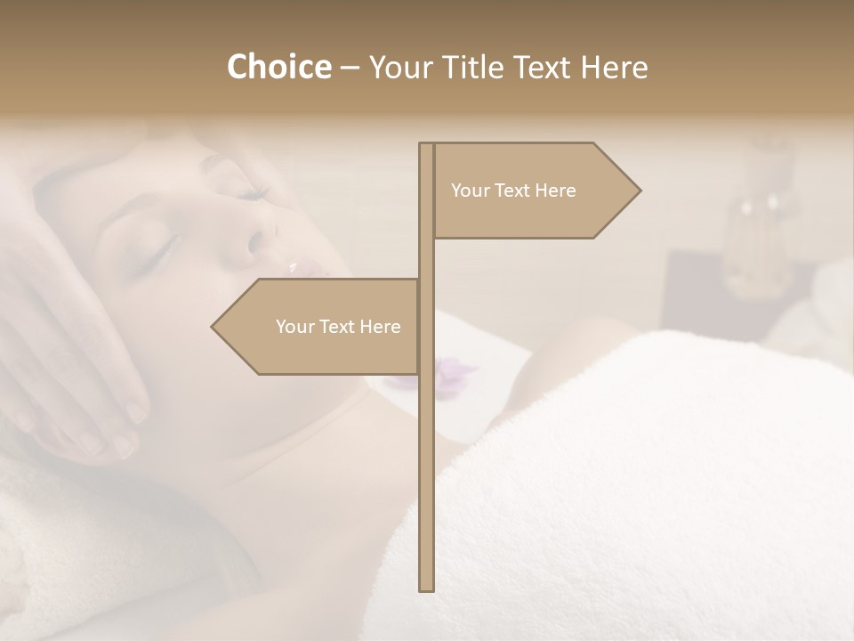 Home One Young Woman Ol Beauty Treatment PowerPoint Template