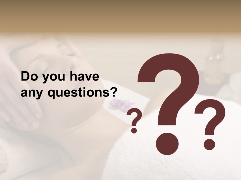 Home One Young Woman Ol Beauty Treatment PowerPoint Template