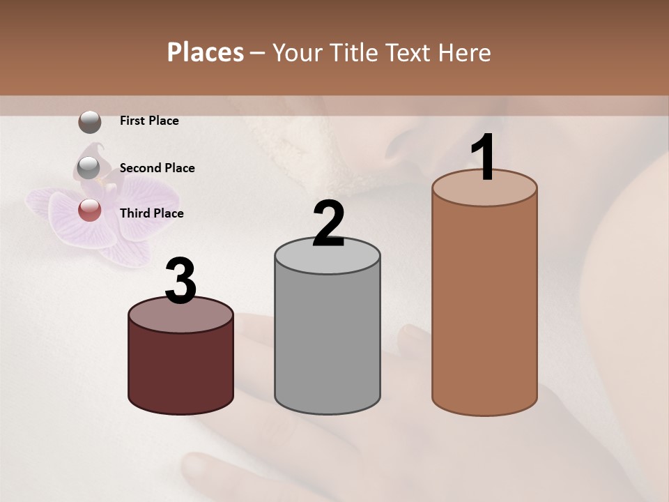 Spa Treatment Lying Down Toothy Smile PowerPoint Template