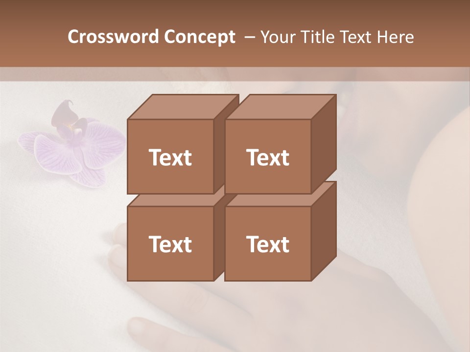 Spa Treatment Lying Down Toothy Smile PowerPoint Template