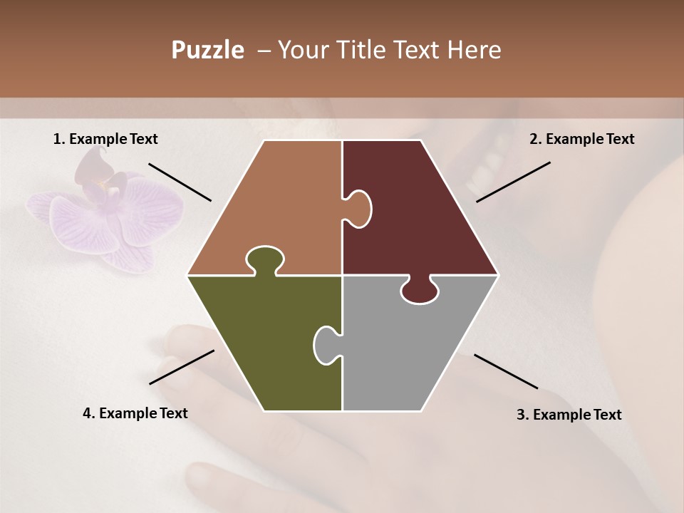 Spa Treatment Lying Down Toothy Smile PowerPoint Template