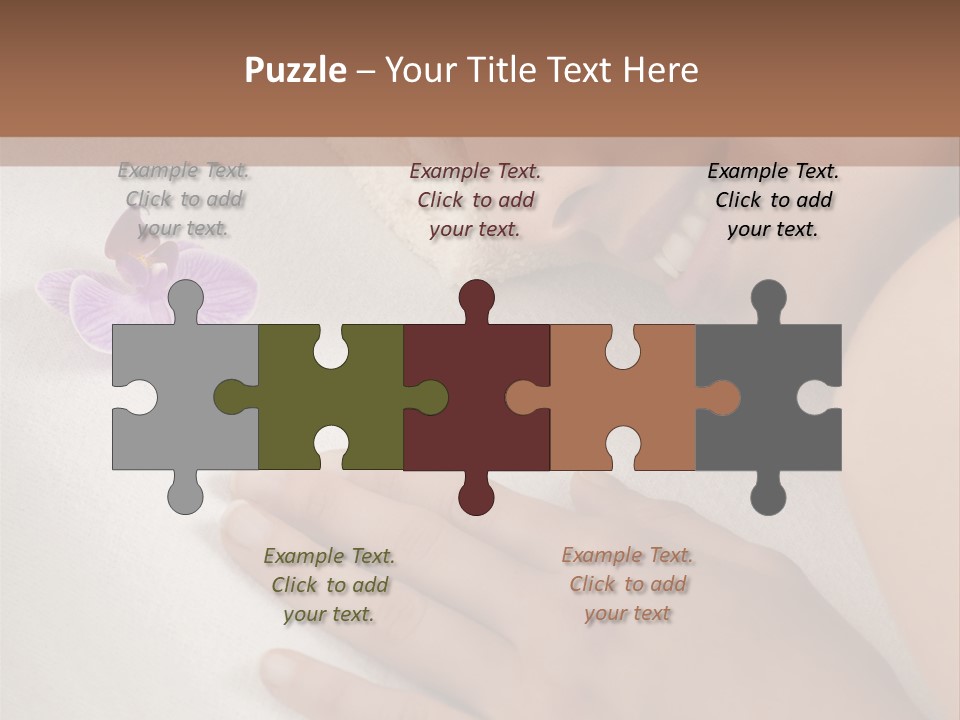 Spa Treatment Lying Down Toothy Smile PowerPoint Template