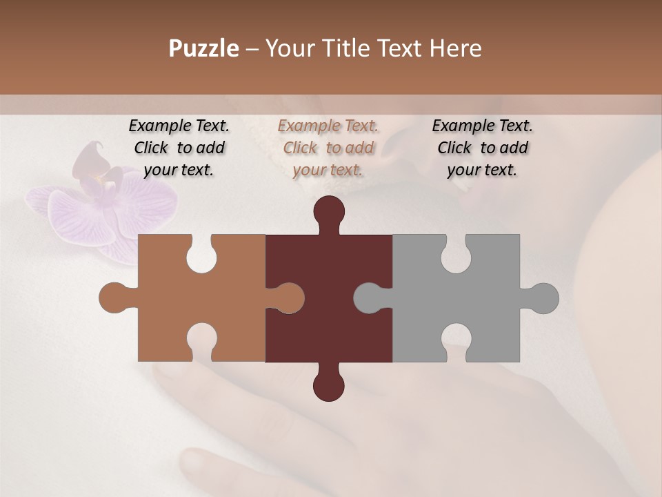 Spa Treatment Lying Down Toothy Smile PowerPoint Template