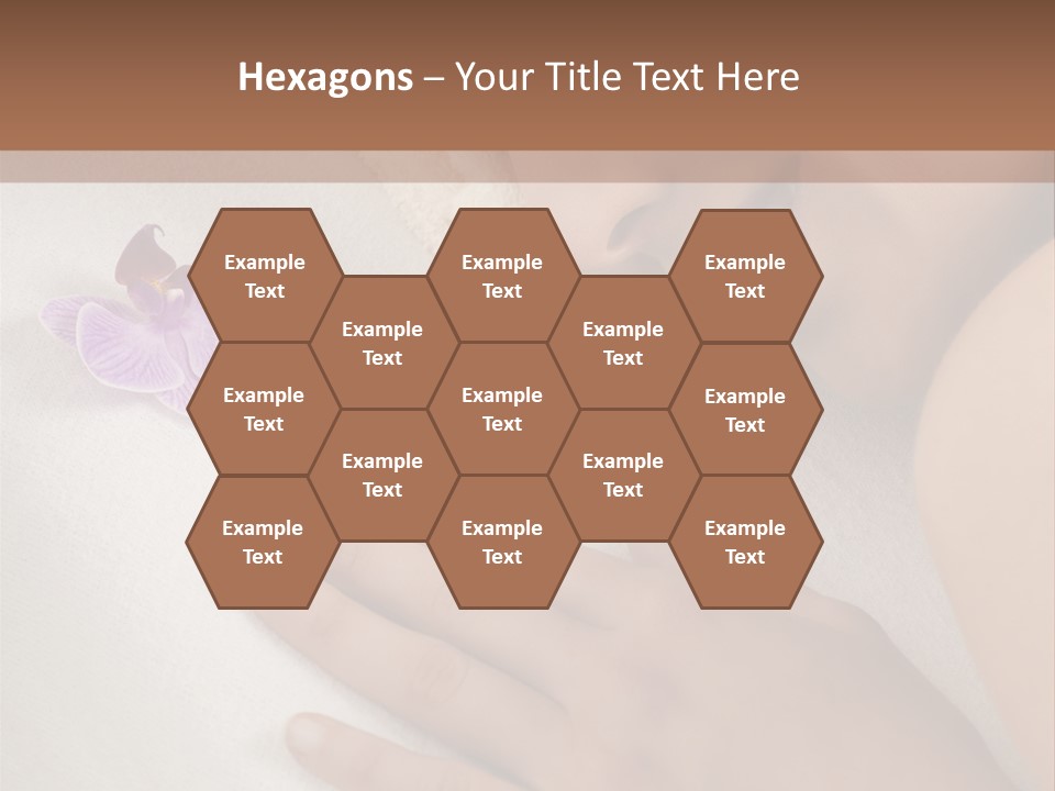 Spa Treatment Lying Down Toothy Smile PowerPoint Template