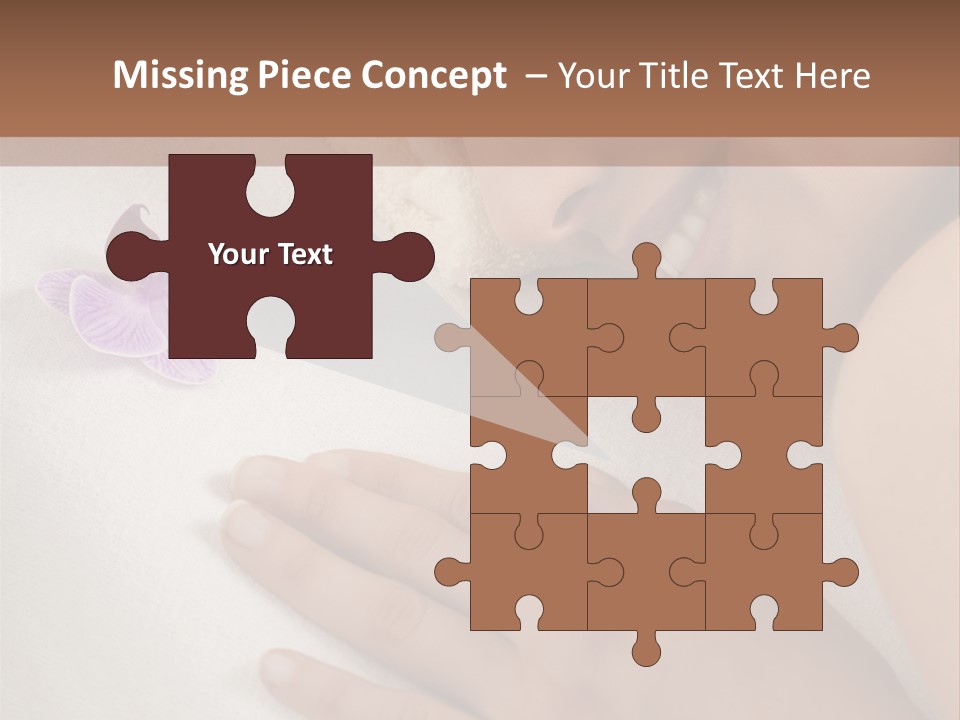 Spa Treatment Lying Down Toothy Smile PowerPoint Template