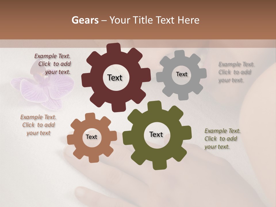 Spa Treatment Lying Down Toothy Smile PowerPoint Template