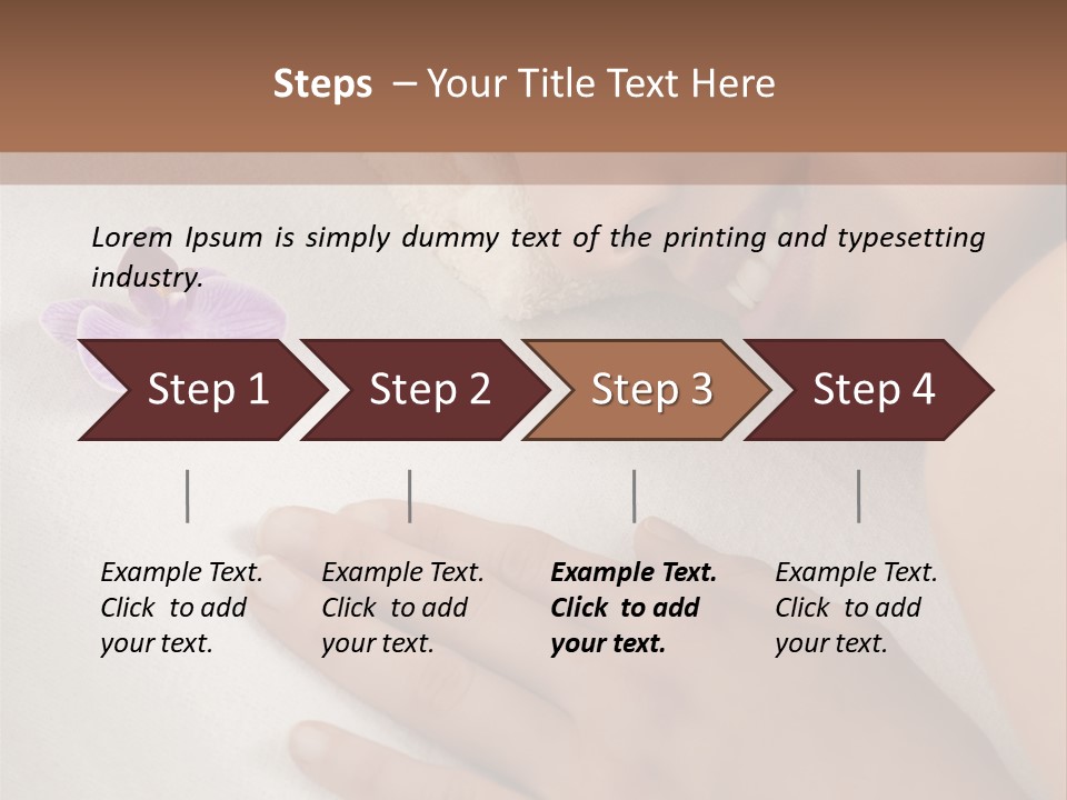 Spa Treatment Lying Down Toothy Smile PowerPoint Template