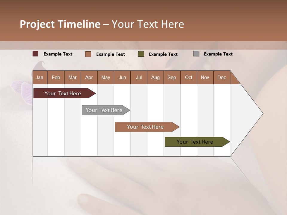 Spa Treatment Lying Down Toothy Smile PowerPoint Template