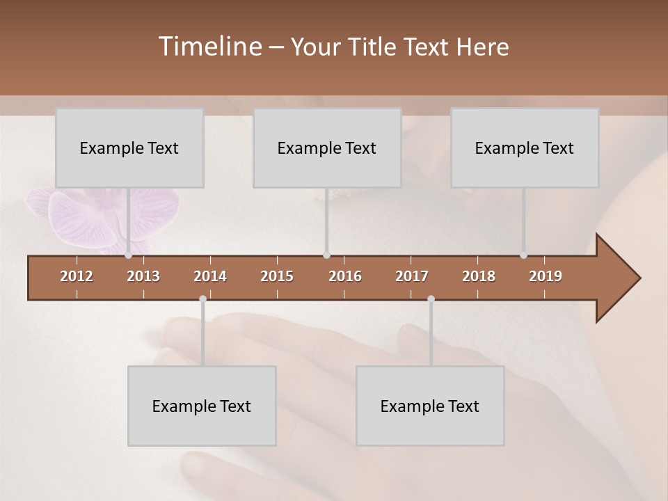 Spa Treatment Lying Down Toothy Smile PowerPoint Template