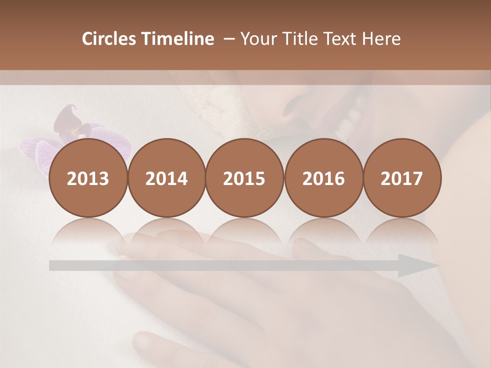 Spa Treatment Lying Down Toothy Smile PowerPoint Template