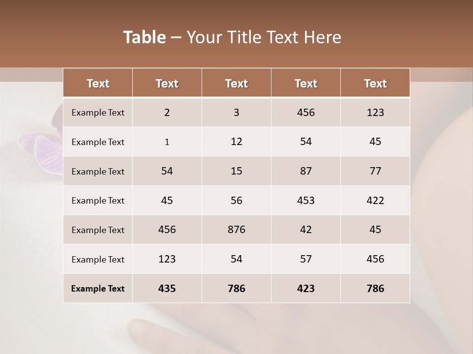 Spa Treatment Lying Down Toothy Smile PowerPoint Template