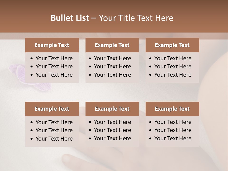 Spa Treatment Lying Down Toothy Smile PowerPoint Template