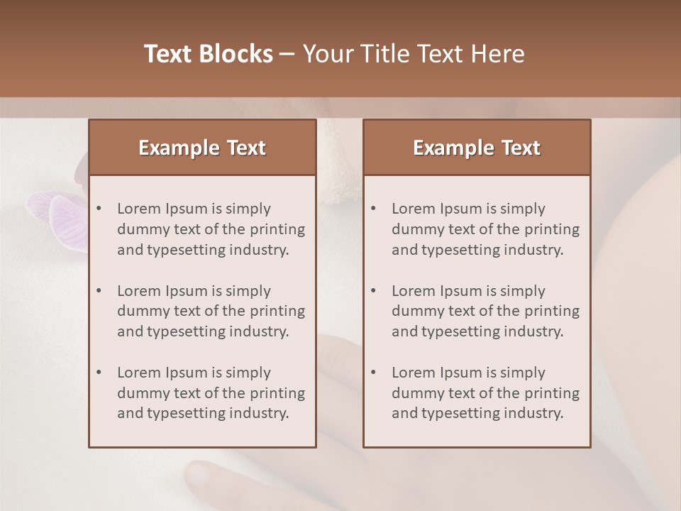 Spa Treatment Lying Down Toothy Smile PowerPoint Template