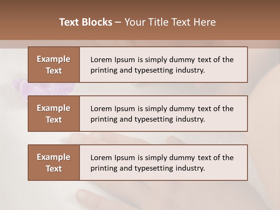 Spa Treatment Lying Down Toothy Smile PowerPoint Template