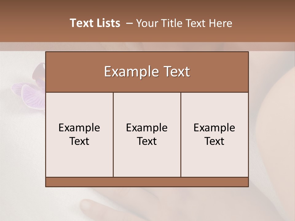 Spa Treatment Lying Down Toothy Smile PowerPoint Template