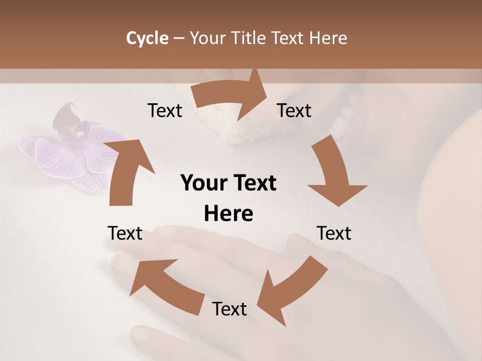 Spa Treatment Lying Down Toothy Smile PowerPoint Template